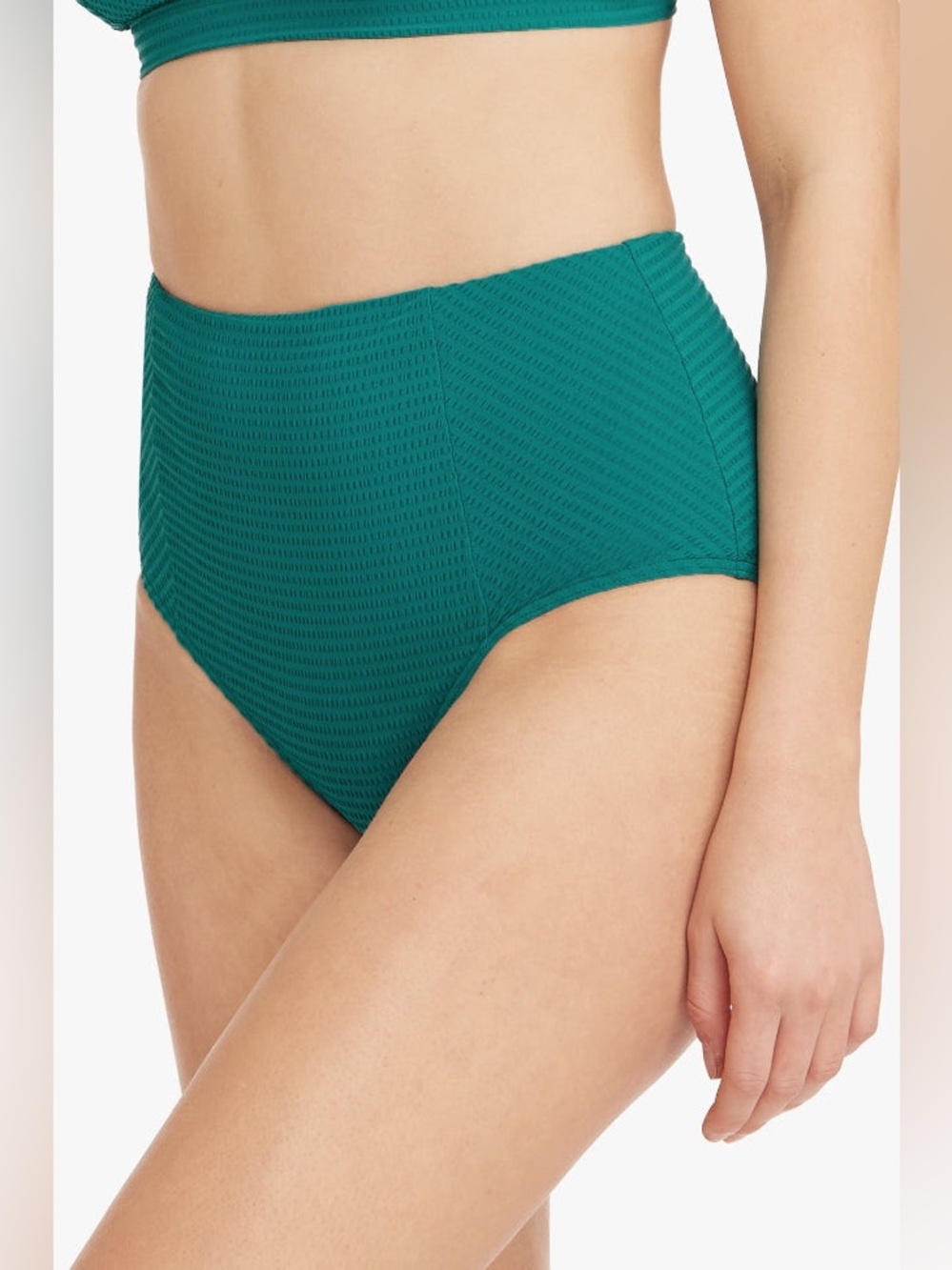 NWT Sea Level Swim High Waist Tummy Control Swim Bottoms Teal Size 8